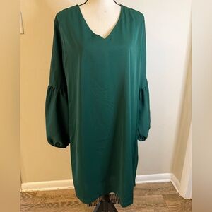 BELONGSCI deep green midi dress SZ XL